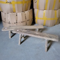 Peuplier vente chaude en gros rustique Vintage bois d'orme massif petit banc Antique accessoires de décoration pour la maison