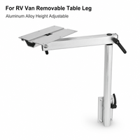 Pied de table amovible en alliage d'aluminium réglable en hauteur, support pliable universel pour camping-car, bateau, yacht, télescopique escamotable