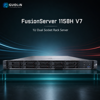Serveur d'entreprise FusionServer 1158H V7 1U double socket en rack pour l'IA, le calcul haute performance et les bases de données