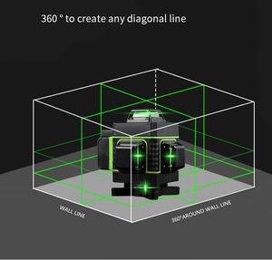Nivel Láser Autonivelante de 360°, 16 Líneas, Profesional, Alta Luminosidad, Verde, 4D, para Construcción, P51018 360 P51018 P51018 P - Product Image 1