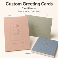 Cartes de vœux pliantes personnalisées avec cadre floral en relief, cartes avec texte et logo personnalisés pour cadeaux de mariage assortis