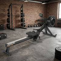 Máquina de remo de grado comercial con volante de aire para entrenamiento de atletas en centros de fitness