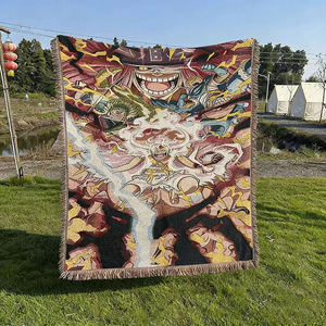 Custom Anime Tapestry Woven Jacquard Camping <strong>Blanket</strong> Throws OEM/ODM Moisture-Proof <strong>Picnic</strong> Mat Woven Jacquard Tapestry - Product Image 3