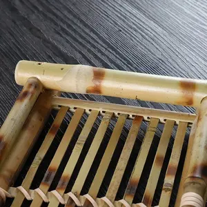 ถาดชาไม้ไผ่ธรรมชาติถาดอาหารไทยแบบสานด้วยมือถาดเสิร์ฟบาร์บีคิวไก่ทอด - Product Image 4