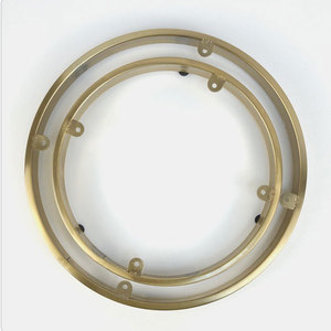 เก้าอี้โซฟากระจกสีทองแบบหมุนขนาดใหญ่360องศาฐานเก้าอี้โซฟาสำหรับห้องครัวห้องรับประทานอาหารห้องนั่งเล่นสำหรับโซฟา - Product Image 4