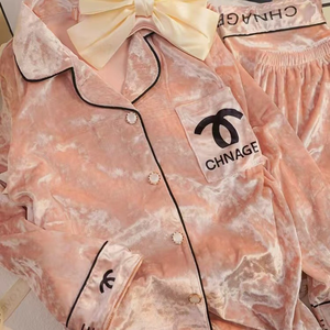 Pigiama da Donna ODM, Nuovo Stile, Maniche Lunghe, Velluto Dorato, Alta Qualità, Set per Casa Autunno-Inverno - Product Image 2
