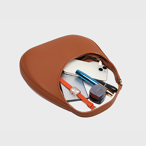 Của phụ nữ cao cấp lưỡi liềm thời trang túi mới thiết kế nách vai túi xách cho Phụ nữ PU da dây kéo xách tay - Product Image 4