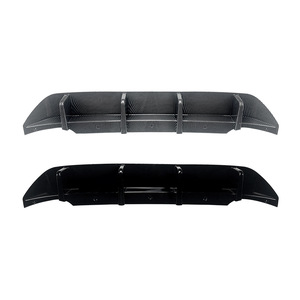 Amp-Z Rear Lip Spoiler For Volkswagen T-Roc 2018-2022 Piano Black Carbon Fiber Texture Matte Finish Tuning Style - Product Image 5