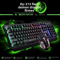 Clavier de jeu mécanique Deiog DY-M303 en alliage d'aluminium Cherry, rétroéclairé, USB, programmable, pleine taille, design ergonomique, multimédia