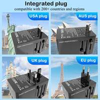 Adaptateur de voyage USB GaN 45W Foxcan International, chargeur universel Type-C avec fonctions PD et QC pour iPhone, compatible avec les appareils électriques internationaux