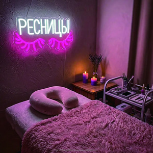 Eyelash LED Neon <b>Sign</b> Dimmable USB Powered Neon <b>Sign</b> For Russian Lash Beauty Salon Shop Decoration 5V - Product Image 3