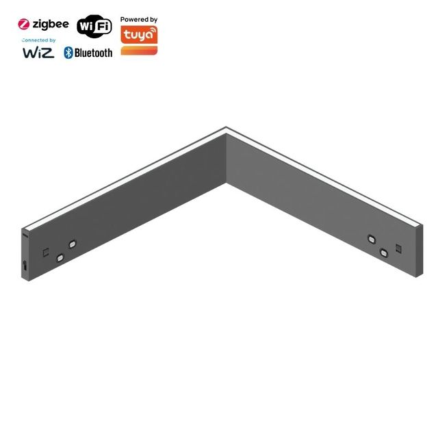90° Linear 48v Magnetic Led Flood Track Light 20W Modern 0-10V DALI Driver Track Light Recessed Smart Dimmable Track Light