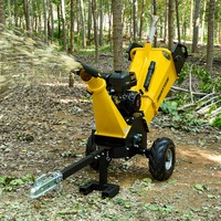 AUSTTER Fabriqué en Chine Broyeur à démarrage électrique ATV remorquable 420cc Ducar /B & S/Loncin Gaz 15HP Broyeur de bois de jardin Déchiqueteuse à bois
