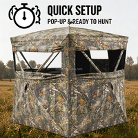 Carpa de Caza para 2-3 Personas, Fácil de Instalar, Directo de Fábrica, 147*147*167 cm, Totalmente Opaca, Impermeable, Resistente, para Fotografía de Vida Silvestre