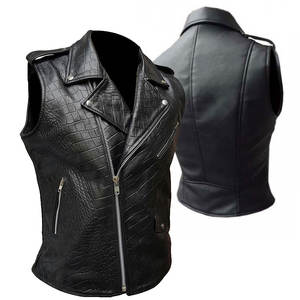 Fabricants et fournisseurs de gilets en cuir pour hommes, gilets en cuir pour moto, gilets en cuir tendance, gilets en cuir personnalisables - Product Image 3