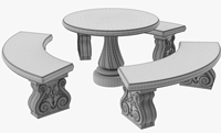 Moule en plastique ABS pour table et banc ronds en béton préfabriqué, moule pour table et chaise, moules de moulage pour table et banc en béton