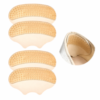 UFYVPKS Lot de 4 protections de talon en silicone de 6 mm d'épaisseur, coussinets antidérapants pour chaussures femme, empêchent les frottements et les ampoules