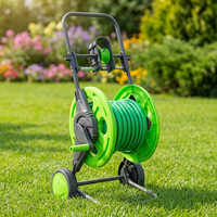Enrouleur de tuyau d'arrosage BLUEBIRD BB-4225 avec chariot de guidage automatique, capacité 60m, tuyau 1/2 pouce, cadre en plastique robuste, bobine en PP, chariot portable à 2 roues