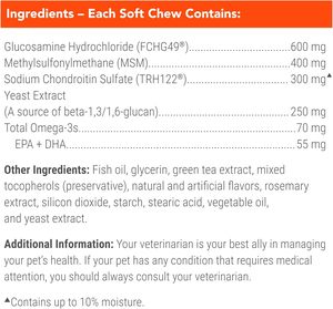 Nutramax <span class=keywords><strong>Cosequin</strong></span> Senior : Complément pour la Santé Articulaire des Chiens – Glucosamine, Chondroïtine, Sulfate, Bêta-Glucane pour Articulations, Peau, Pelage et Immunité - Product Image 6