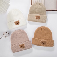 Chapeau chaud en tricot jacquard à motif animal mignon pour bébés et enfants, style coréen, nouvelle collection automne-hiver, en acrylique, idéal pour les voyages
