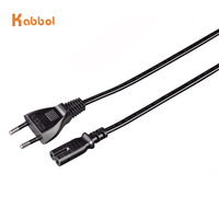 Câble d'alimentation européen C13 en forme de T, 2 broches, 220V AC 10A, pour ordinateur, équipement industriel, appareils électroménagers, utilisation en extérieur