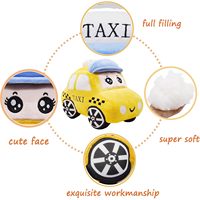 YONLIT Peluche Camion Jaune Super Mignon 10,6 Pouces, Jouet en Peluche Doux en Forme de Taxi, Cadeau d'Anniversaire pour Enfants de 3 Ans et Plus
