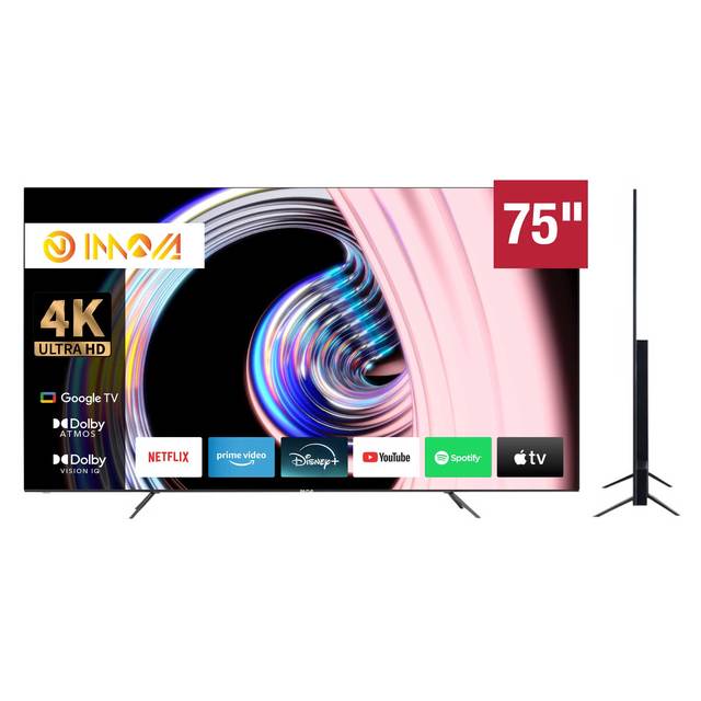 75 Inch OLED UHD Television Wide Color Gamut Quantum Display AI Voice Control HDR10 Frameless Smart TV for Home Theater Office