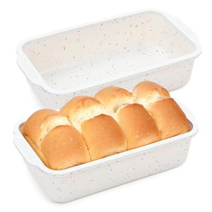 MUYULINS Molde Rectangular para Pan y Pastel de Silicona con Marco Metálico Reforzado, Antiadherente, Libre de BPA, Apto para LFGB - Product Image 1