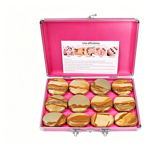 Ensemble de pierres de massage rondes chaudes pour spa à domicile, beauté et soulagement de la pression des bras - Product Image 4