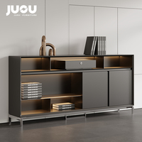 Vente directe d'usine - Bibliothèque de bureau moderne de luxe en panneaux de particules de qualité E0 avec éclairage d'ambiance