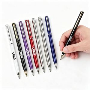 Hot Sale Customizable Logo Metal Ballpoint <b>Pen</b> Slim Senior Novelty Design for Business Promotional Office Hotel Advertising Gift - Product Image 1