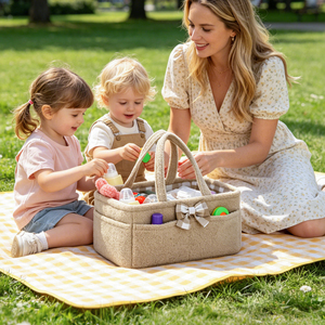 <span class=keywords><strong>Sac</strong></span> de rangement multifonctionnel en polaire Teddy avec nœud papillon, imperméable et portable, pour couches de bébé, grand format, idéal pour les voyages - Product Image 6
