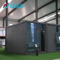 Maison de stockage pliable et extensible de luxe préfabriquée pour opérations sur le terrain, baraquement, conteneur d'emballage