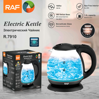 RAF Petit Verre Transparent 1L Verre Smart Water Tea Maker Petites Théières Bouilloires Électriques