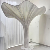 Décoration de mariage personnalisée, toile de fond de mariage de luxe, fleurs géantes faites à la main, décoration d'événement de fête artificielle