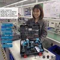 Ensemble d'outils électriques 5 pièces pour batterie MT, meuleuse d'angle, clé à chocs, perceuse à percussion, scie de découpe, perceuse électrique avec chargeur