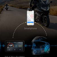 CHIGEE-Navegación GPS para motocicleta, dispositivo de visión nocturna extraíble rápido, Carplay de 5 pulgadas con control de rodillo de manillar