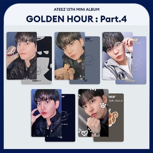 <span class=keywords><strong>Carte</strong></span> photo promotionnelle ATEEZ Mini Album GOLDEN HOUR Part.4, impression numérique personnalisée, Hongjoong Seonghwa San Wooyoung, pour fans - Product Image 2