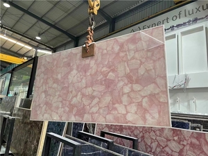 <span class=keywords><strong>Table</strong></span> de salle à manger en marbre rose translucide clair Sem-Precious Onyx <span class=keywords><strong>Table</strong></span> de salle à manger en marbre de luxe - Product Image 3