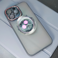 Coques de téléphone innovantes à thème horloge, design sportif, avec anneau support magnétique sécurisé et antichoc en TPU+PC