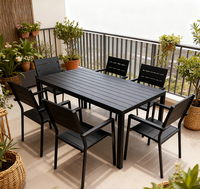 Ensemble de table et chaises de jardin empilables à prix d'usine, table et chaises en aluminium pas chères