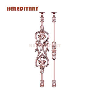 Iç katlanır merdiven korkulukları korkuluklar altın alüminyum alaşım korkuluk filipinler villa modern merdiven korkuluk - Product Image 4