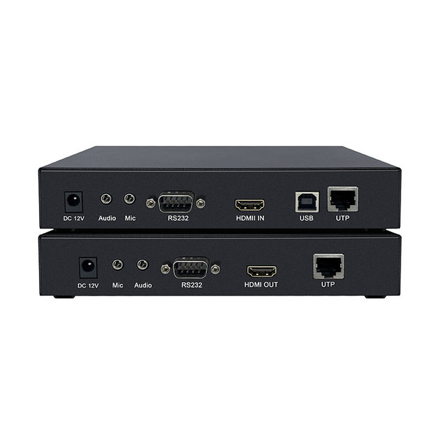 4K HDMI Extender Over Cat5e/6/7 Cable up to 492ft 4K HDMI KVM Extender to IP 150M Support USB2.0 Audio Mic RS232