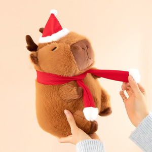 Ruunjoy capybara Giáng Sinh Trang Trí Nội Thất Sang Trọng Đồ Chơi Claw Búp Bê Máy Đồ Chơi Phim Hoạt Hình Thú Nhồi Bông Mềm Sang Trọng Động Vật Đồ Chơi Trẻ Em Năm Mới Quà Tặng - Product Image 2