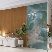 Panneau de marbre PVC Panneau mural UV en PVC Marbre décoratif d'intérieur Marbre PVC léger imperméable et anti-moisissure