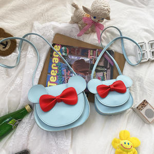 Wholesale Pu Leather Girls Princess Mini Sling Bowknot Shoulder Cartoon <strong>Mouse</strong> Shape Kid <strong>Purses</strong> - Product Image 1