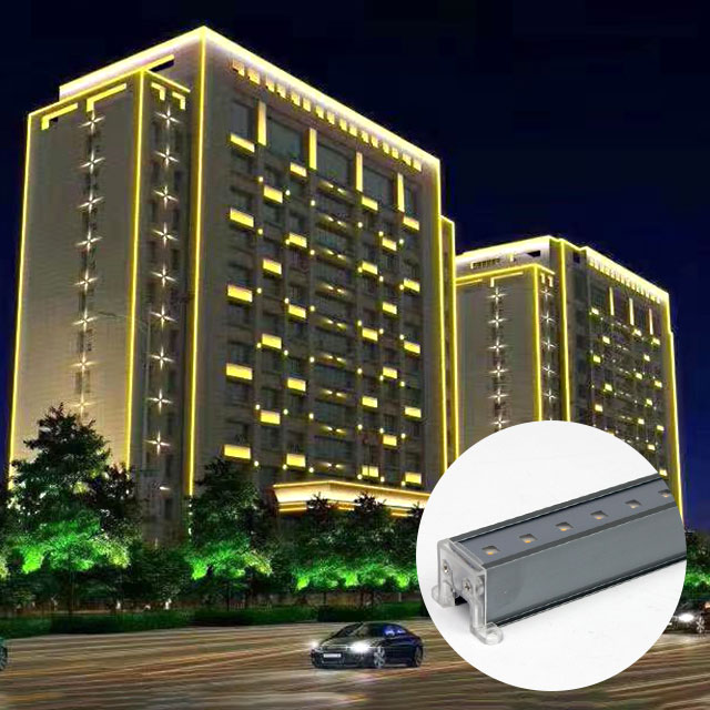 Facade Lighting Strips Outdoor Building Shoppingcenter Solutions Linear Led Pixel Bar Rgb Wall Washers Emitting Color IP65 30000