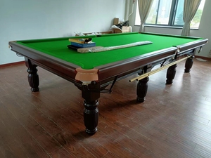 Table de billard professionnelle de luxe en acier avec coussinets en pierre de Jiujiang et bois massif, table de snooker de 12 pieds avec billes - Product Image 4