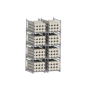 AOCHEN gabbia di stoccaggio in metallo impilabile a doppio strato, rastrelliera per magazzino industriale, gabbia di ricambio per impilamento resistente - Product Image 2