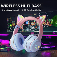 Headphone TWS Pro Nirkabel Dinamis Berkualitas Tinggi HIFI Bass Over-ear Headset AAC ENC RGB Gaming Dual Mode V5.1 Travel